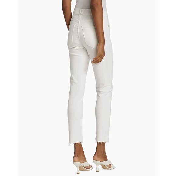 Veronica Beard White Carly Kick Flare High Rise Jeans Size 29/8 Stretch Zipper - Picture 3 of 16